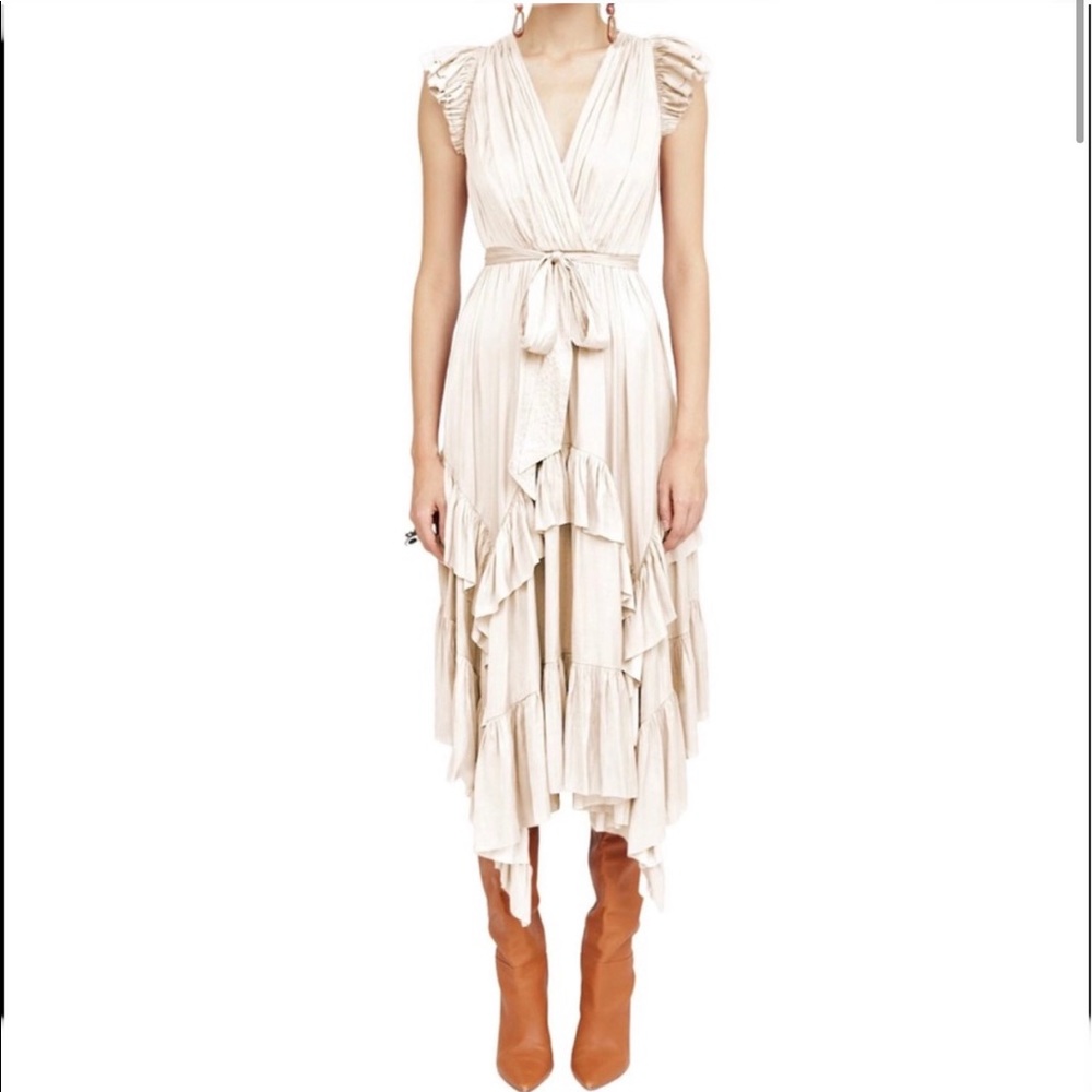 ULLA JOHNSON ABELLA DRESS IN PEARL